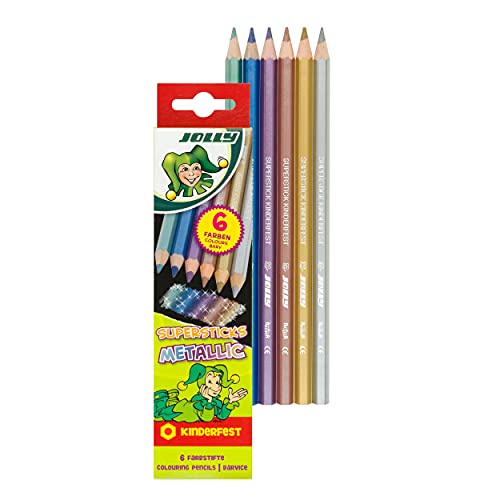 Jolly Supersticks Metallic Coloured Pencils Set of 6