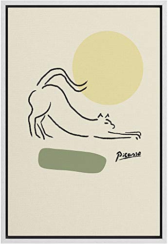 IDEA4WALL 額入りキャンバスウォールアート リビングルーム ベッドルーム イラスト キャンバスプリント モダンなホームデコレーション用 すぐに掛けられます - 16インチ x 24インチ