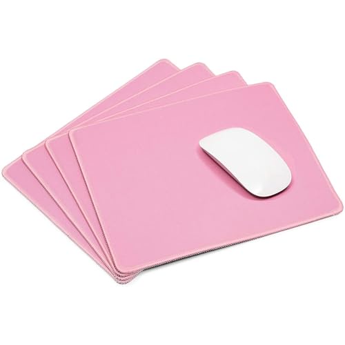 Juvale ピンクマウスパッド ステッチエッジ (11 x 8.7インチ、4パック) 13,771円