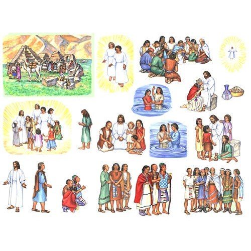 Christ in America Feltフィギュアfor Flannel Board Stories Story Time Felt Scriptureストーリーブックof Mormon LDS ammon