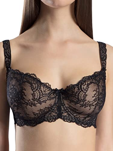[Aubade] OG14-02 Danse des Sens Black Lace Comfort Half Cup Bra 32E