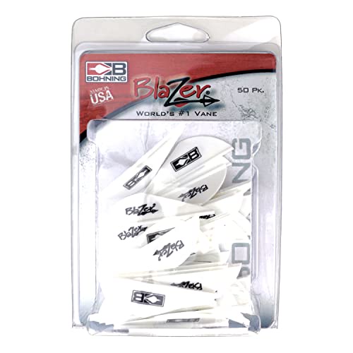 BOHNING Blazer Vane, Paquete de 50, Color Blanco