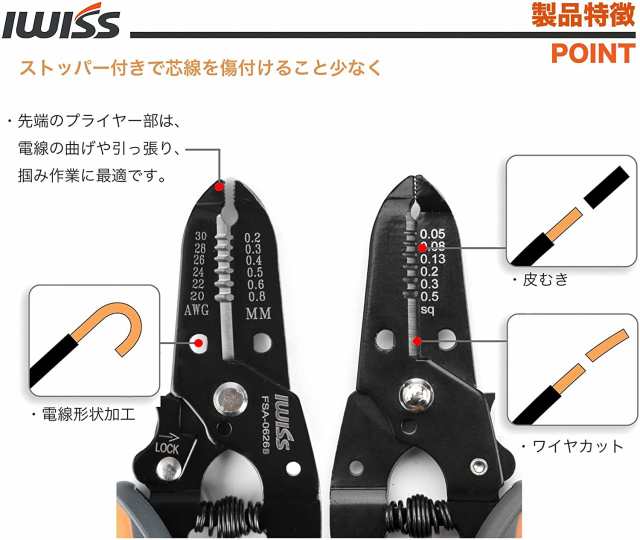 送料無料 ワイヤーストリッパー ワイヤー ストリッパー 切断工具 細線用 KV線 IV線 VSF線 VA線 皮むき 修理工具 ケーブルストリッパー  スの通販はau PAY マーケット CTC Outdoorストア au PAY マーケット－通販サイト