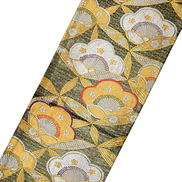 Prices down】振袖 袋帯「黒色 梅」振袖に お仕立て上がり 礼装帯 振袖