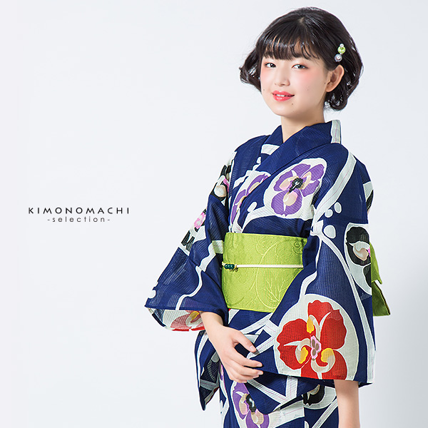 チョコです★新品 芸艸堂 UNSODO ブランド浴衣.紺地.朝顔.綿紅梅★ チョコ様専用です☆新品 芸艸堂 UNSODO ブランド浴衣.紺地.朝顔