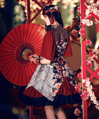 チャイナ服 半袖ワンピース 華ロリ レディース Op 中華風ロリータ ドレ ロリータファッション Quaintlass ロリィタ ロリータ ワンの通販はau Pay マーケット Hhcストア
