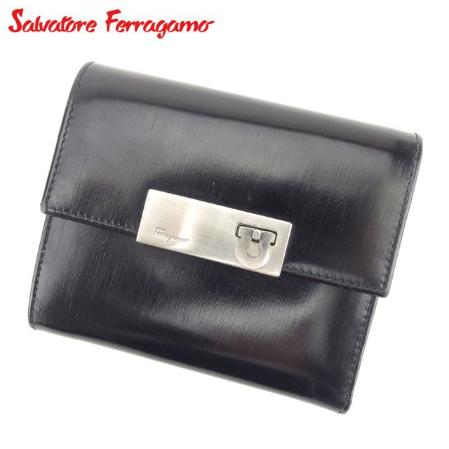 サルヴァトーレ フェラガモ 三つ折り 財布 ガンチーニ 中古の通販は