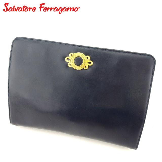 サルヴァトーレ フェラガモ クラッチバッグ セカンドバッグ バッグ ゴールドモチーフ 中古の通販は