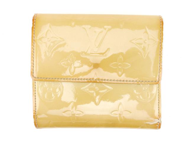 ルイヴィトン ヴェルニ ポルトモネカルトクレディ 財布 黄色 Wホック