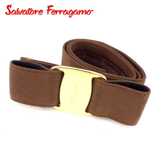 新品未使用！　Ferragamo フェラガモ  ウエストマーク　ベルト　レザー サルヴァトーレ フェラガモ ベルト ウエストマーク ヴァラリボン