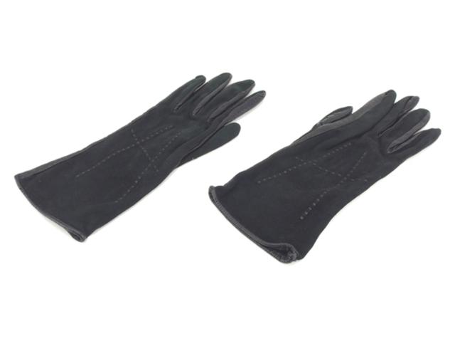 エルメス　手袋　グローブ　アンティーク　ヴィンテージ HERMES エルメス 手袋 グローブ バスティーユ メタリック #7.5