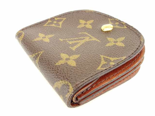 極美品✨　ルイヴィトン　モノグラム　丸型　コインケース　レザー　ブラック