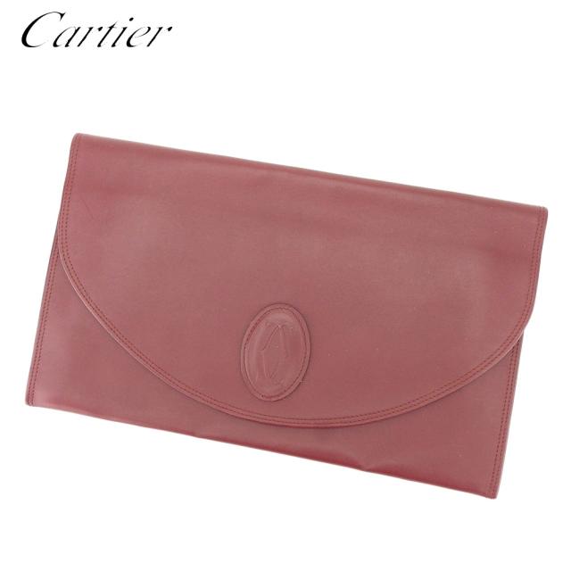 美品✨️カルティエ ハーフムーン 2Cロゴ クラッチバッグ マストライン カルティエ クラッチバッグ マストライン ハーフムーン