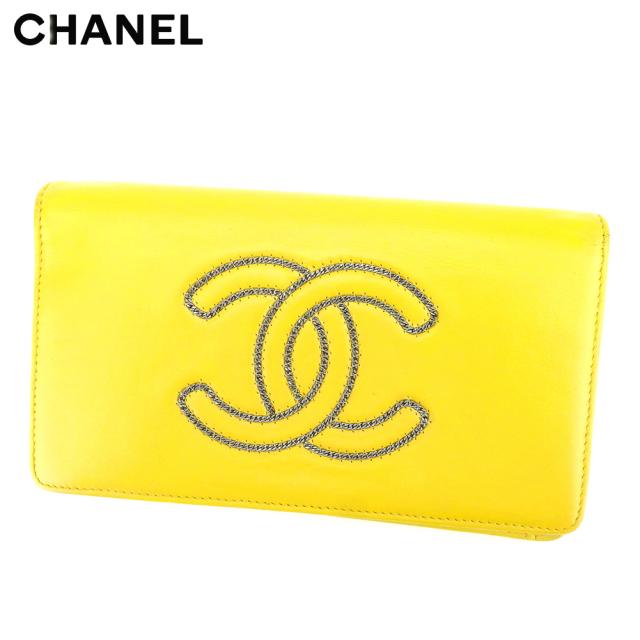 シャネル 長財布 ファスナー付き 財布 オールドシャネル チェーンココマーク 中古の通販は