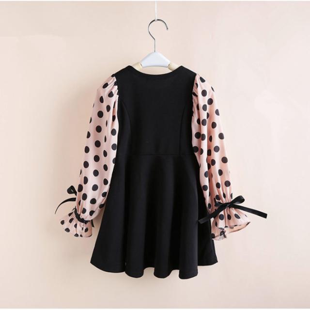 韓国子供服 キッズワンピース 女の子 子供ワンピース ドット柄 シフォン フォーマルワンピース 長袖 キッズドレス フリル 送料無料の通販はau Pay マーケット Candyz Pro