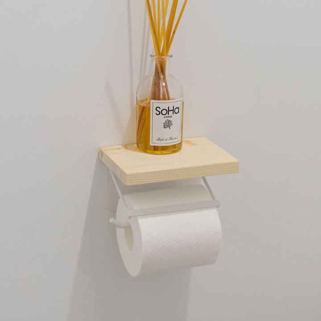 トイレットペーパーホルダー 1連 シングル アイアン 木製 おしゃれ 棚付き 耐荷重 5kg 天板 天然木 ペーパーホルダー トイレ 紙巻き器 棚の通販はau  PAY マーケット - マックスシェアー