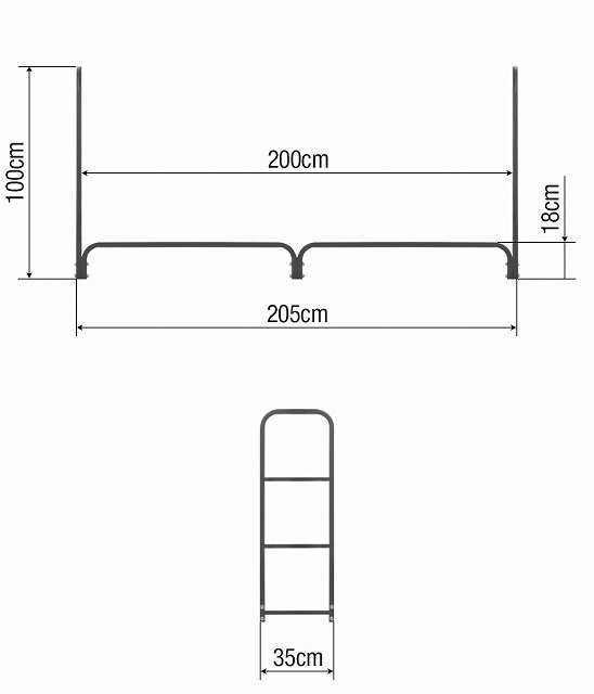 ログラック 薪ストッカー ワイド 幅 205cm 耐荷重1,000kg 薪置き場 薪棚 薪 置き ストック 収納カバー アウトドア 薪ストーブ 暖炉  送料の通販はau PAY マーケット マックスシェアー au PAY マーケット－通販サイト