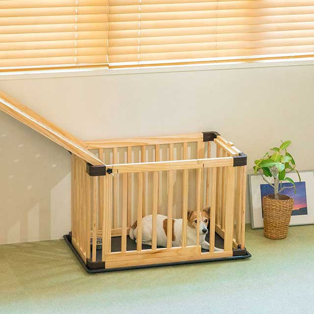 ペットケージ 木製 折りたたみ ケージ 小型犬 中型犬 89 x 55 x