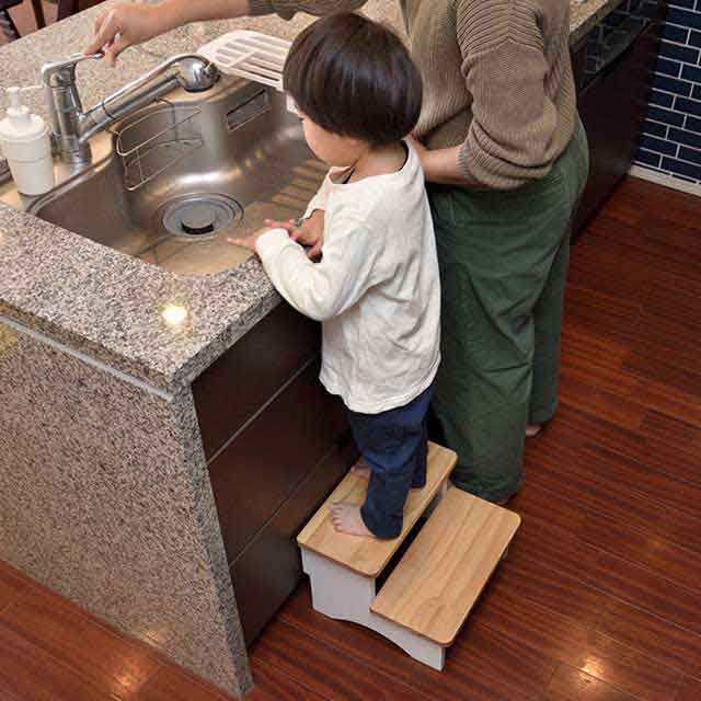 ステップ 踏み台 子供 2段 高さ25cm 天然木 耐荷重0kg お手洗い 洗面所 洗面台 トイレ 歯磨き 手洗い うがい キッチン お手伝い 子供用の通販はau Pay マーケット マックスシェアー