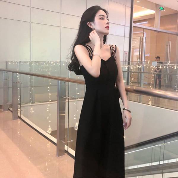 パーティードレス 結婚式 同窓会 二次会 ワンピース 代 30代 大人 お呼ばれ ロング ウェディングドレス ノースリーブ ブラック 個性的の通販はau Pay マーケット Global Shop
