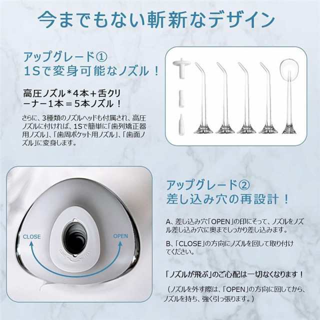 ジェットウォッシャー 口腔洗浄器 口腔洗浄機 350ML 口内洗浄器 超音波 ウォーターピック ウォーターフロス USB充電式 IPX6防水 替えノズの通販はau  PAY マーケット - FUKUYA