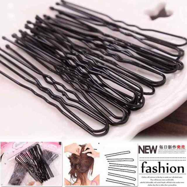 ネジピン ヘアアクセサリー 黒 20個入 U字ピン ヘアアレンジ 髪型 ねじ ネジピン ヘアアクセサリー 黒 20個入 U字ピン ヘアアレンジ 髪型 ねじ