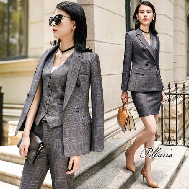 レディース スーツセット パンツセットチェック柄 スカートセット 事務服 フォーマル 細身シルエット 制服ol ビジネス 入學式の通販はau Pay マーケット 東京 Com