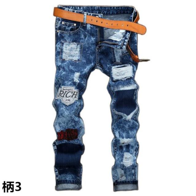 流行 スキニー デニムパンツ ジーンズメンズ トレンド 大きいサイズ