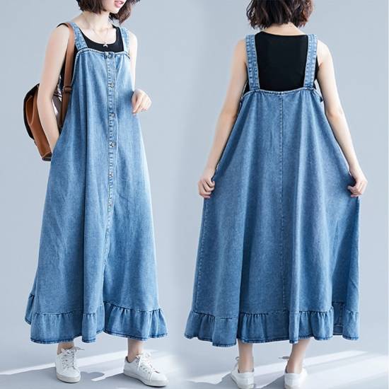 海 リゾート キャミワンピ ロング デニム 夏服 リゾートワンピ 夏 春物 マキシ丈 ゆったり 春服 春夏新作 リゾートワンピース ワンピースの通販はau Pay マーケット ぺあるっくボックス