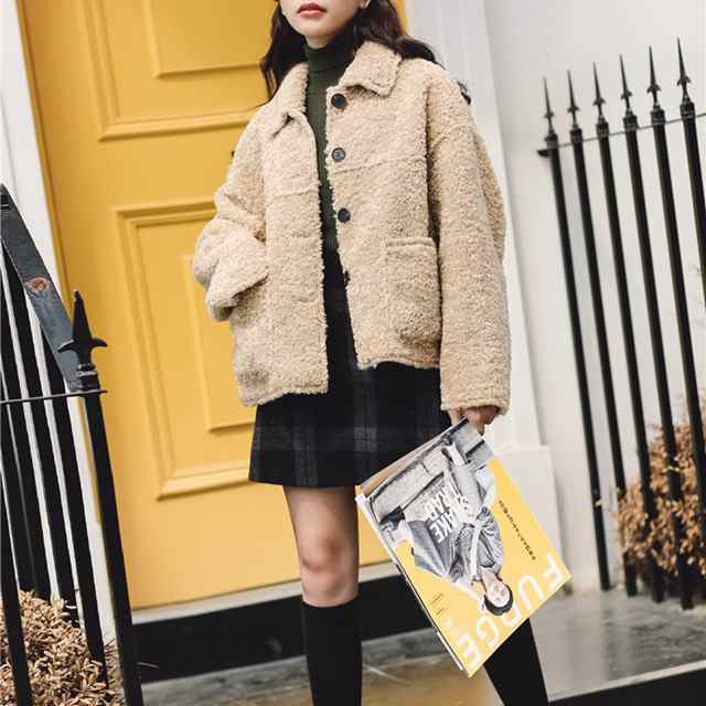 冬新作 ボアブルゾン もこもこ 厚い ブルゾン カジュアル アウター 韓国 ファッション オルチャン レディース ボアコート ビッグシルエッの通販はau Pay マーケット Manajily