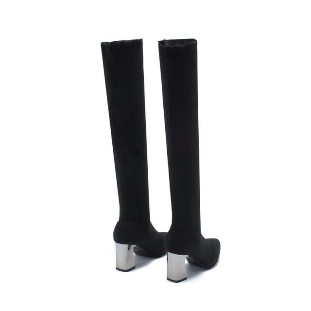 靴 ストレッチ デイリー 秋 美 効果あり カジュアル ニット レディースブーツ シューズ 太ヒール 冬 新作 美 フォーマルの通販はau Pay マーケット 東京 Com