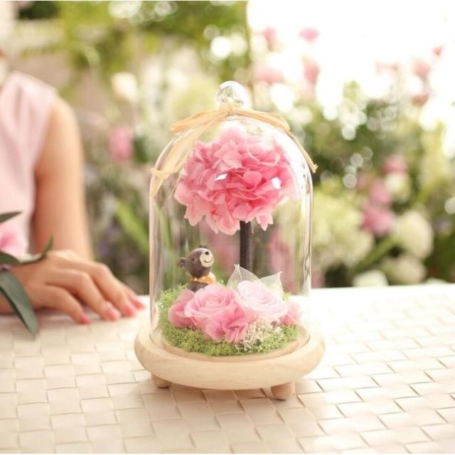 花束 ボトルフラワー プリザーブドフラワー ローズ ガラスドーム バラ アジサイ 枯れない プレゼント アレンジの通販はau Pay マーケット サーフトリップ