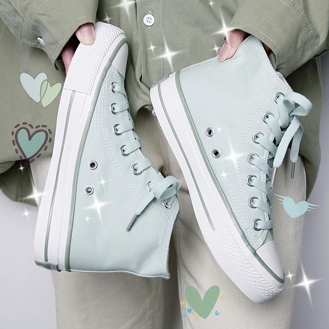スニーカー レディース シューズ 靴 ハイカット ローカット キャンバス スニーカー パステルカラー おしゃれ かわいい シンプル フラットの通販はau Pay マーケット ツヨシスタイル
