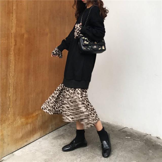 ロングワンピース レオパード ヒョウ柄 ワンピース レディース 秋 冬 きれいめ 10代 代 30代 40代 コーデ ドンキング ワンピース の通販はau Pay マーケット ツヨシスタイル