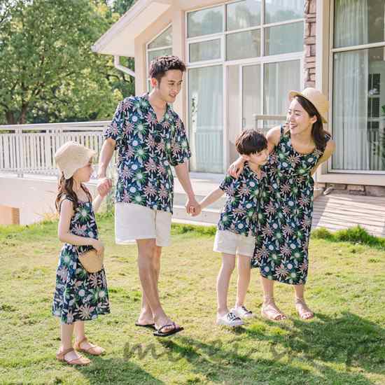 親子コーデ 親子ペア 大人 アロハシャツ アロハワンピース アロハシャツ メンズ 親子 901 キッズ 結婚式 親子お揃い ギフト ペアルの通販はau Pay マーケット Hhcストア