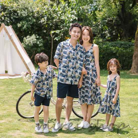 アロハワンピース ペアルック 親子ペア 結婚式 キッズ メンズ 901 アロハシャツ 親子お揃い ギフト 親子 親子コーデ キッズ アロハの通販はau Pay マーケット Hhcストア