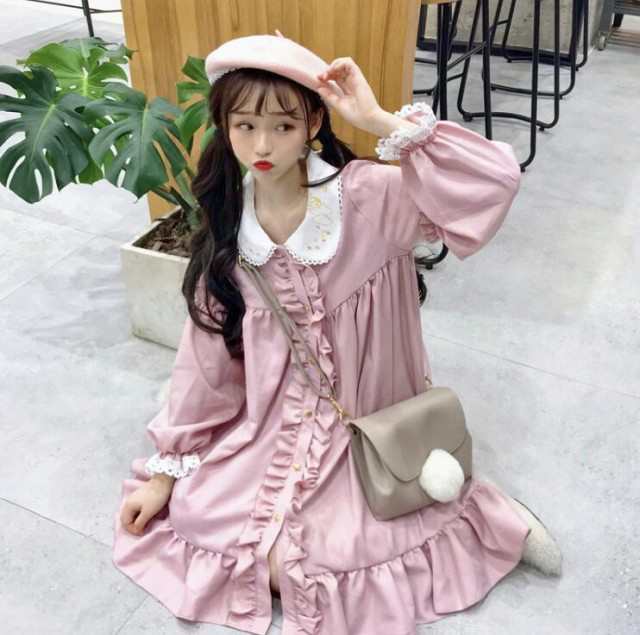 送料無料 大人気 夢かわいい メイドライク 長袖 ワンピースの通販はau Pay マーケット Hhcストア