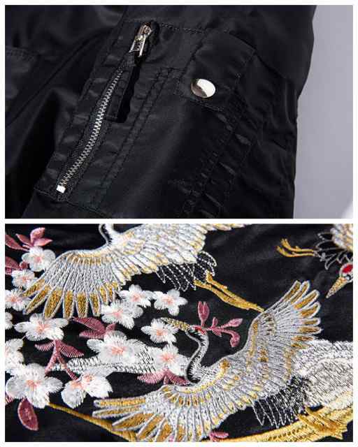 スタジャン 野球服 メンズ ジャケット 刺繍 鶴柄 スリム スカジャン スポーツ おしゃれ カジュアル トレーナー 運動着 春秋 おしゃれの通販はau Pay マーケット ツヨシスタイル