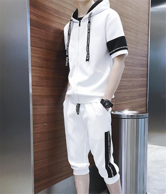 半袖 パーカー ハーフパンツ スエット 上下セット メンズスウェットジップアップ 部屋着スポーツウェアの通販はau Pay マーケット ツヨシスタイル