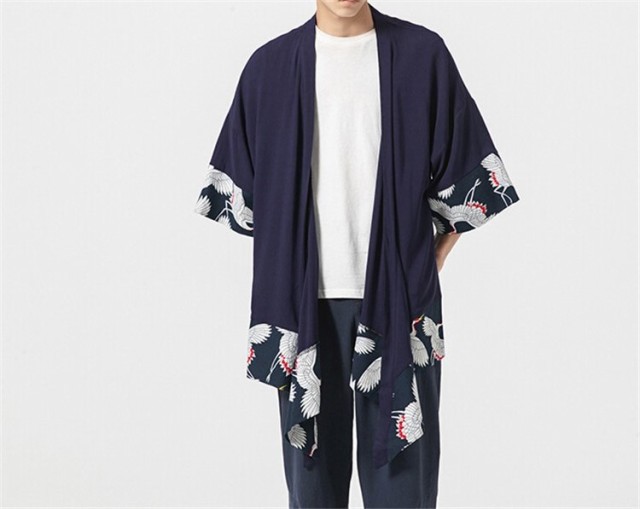 メンズ 開襟シャツカーディガン 着物 ジャケット 男性 刺繍 和服 綿麻 七分袖 アウター おしゃれ 薄手シャツの通販はau Pay マーケット ツヨシスタイル