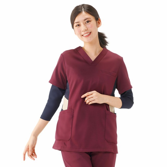ナノファイン 制菌スクラブインナー(7分袖) ナースリー 医療 看護 白衣 女性 介護 事務 ケアの通販はau PAY マーケット - ナースリー 看護師通販（NURSERY）  au PAY マーケット店
