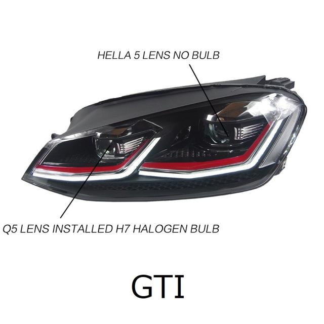 ゴルフ7 ヘッドライト　AOKEDING製　GOLF AOKEDING製 フォルクスワーゲン GOLF ゴルフ7 Mk7.5 5G GTI 後期