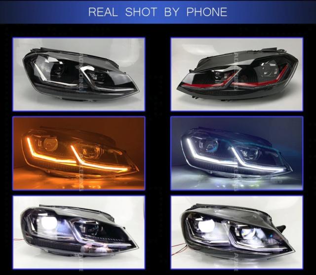 ゴルフ7 ヘッドライト　AOKEDING製　GOLF AOKEDING製 フォルクスワーゲン GOLF ゴルフ7 Mk7.5 5G GTI 後期