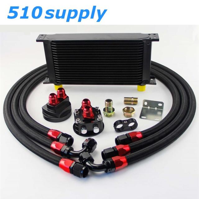 CSKS製 19段 AN10 汎用 オイルクーラー エレメント移設タイプ ブラック HCR32 ECR33 ER34 スカイライン RB20DET RB25DETの通販は 37,920円