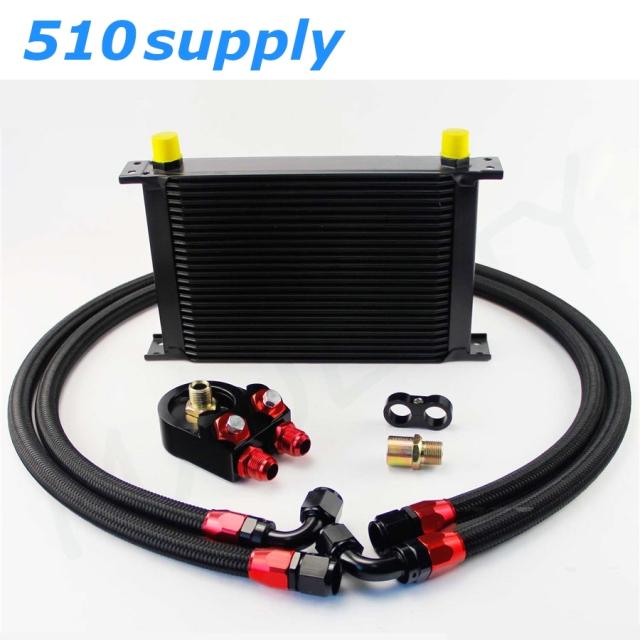 CSKS製 25段 汎用 オイルクーラー type2 ブラック 冷却系