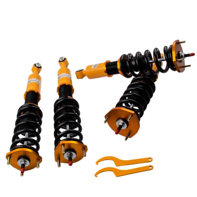 Maxpeedingrods トヨタ アルテッツァ SXE10 GXE10 RS200 AS200 01-05 全長調整式 車高調 サスペンション 24段減衰調整 イエロー