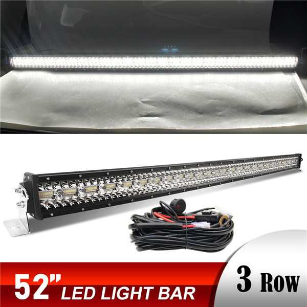 トヨタ ハイラックスサーフ 180系 超高輝度 3層 LED ライトバー ワークライト 52インチ ストレートタイプの通販は