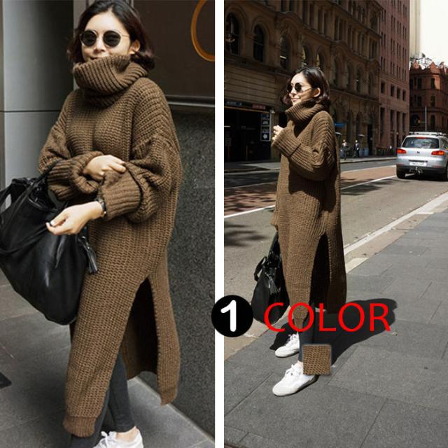 長袖 無地 ハイネック スリット 秋冬 マキシ丈 ニットワンピース 短納期 ニットワンピ ロングワンピース レディース ケーブの通販はau Pay マーケット 東京 Com