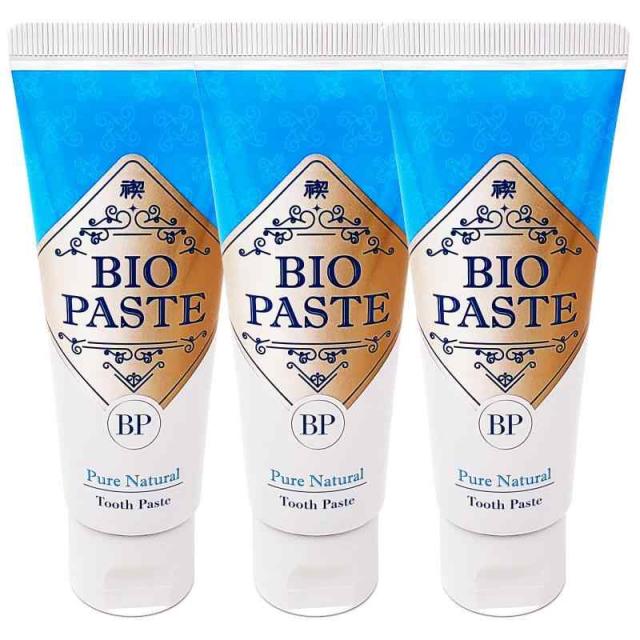 バイオペースト ハミガキ 60g×3本セット 全成分天然由来の歯磨きジェル 口臭ケア 無添加 歯磨き粉 ホワイトニング 飲み込めの通販は 6,732円