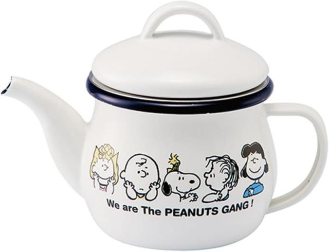 【送料無料】豊琺瑯 ホーローティーポット (ホワイト, スヌーピー)